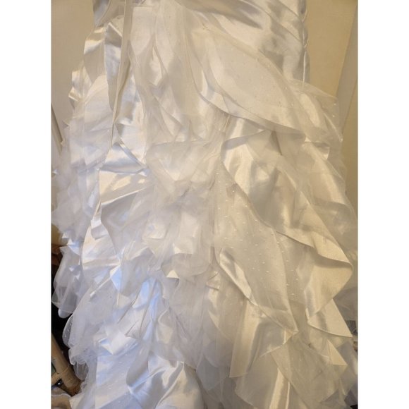 Sottero & Midgley strapless corset mermaid ruffles wedding dress sz 6 SMALL - Picture 7 of 11